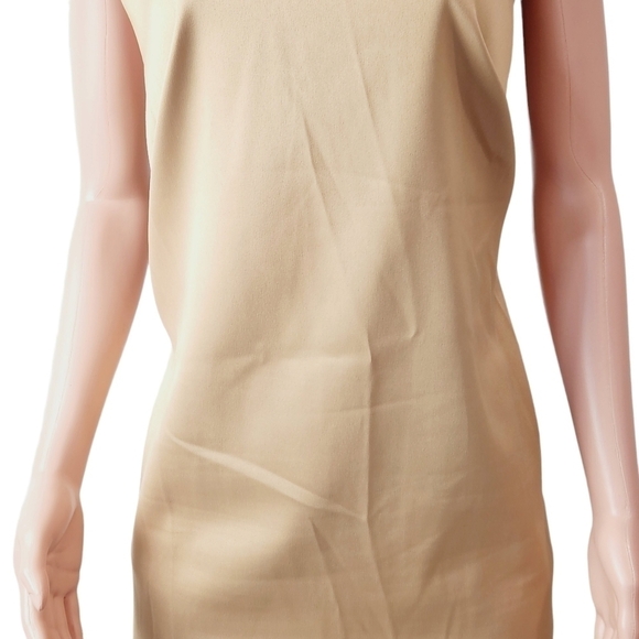 WORTHINGTON Creamy Light Gold 2 Piece Dress & Long Blazer / Coat Set Size: 18 - Picture 4 of 16